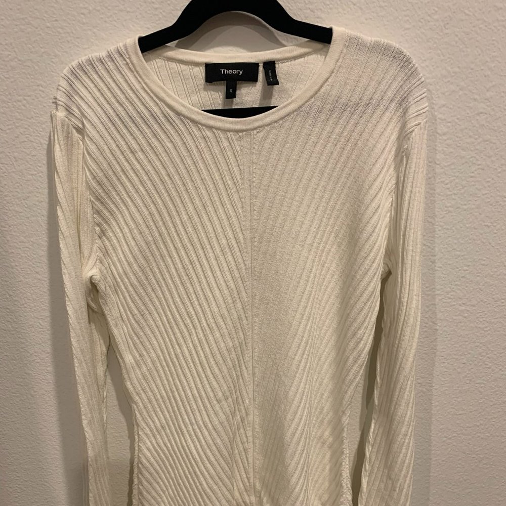 Theory White Knit Top